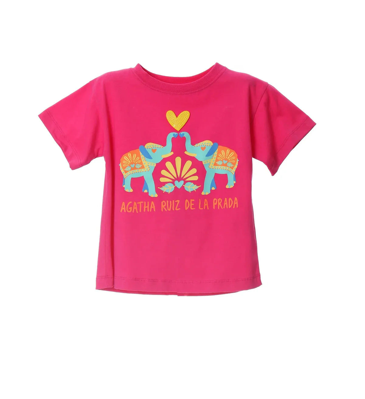 COMPELTO CON T-SHIRT FUCSIA E GONNA STAMPA ANIMALI