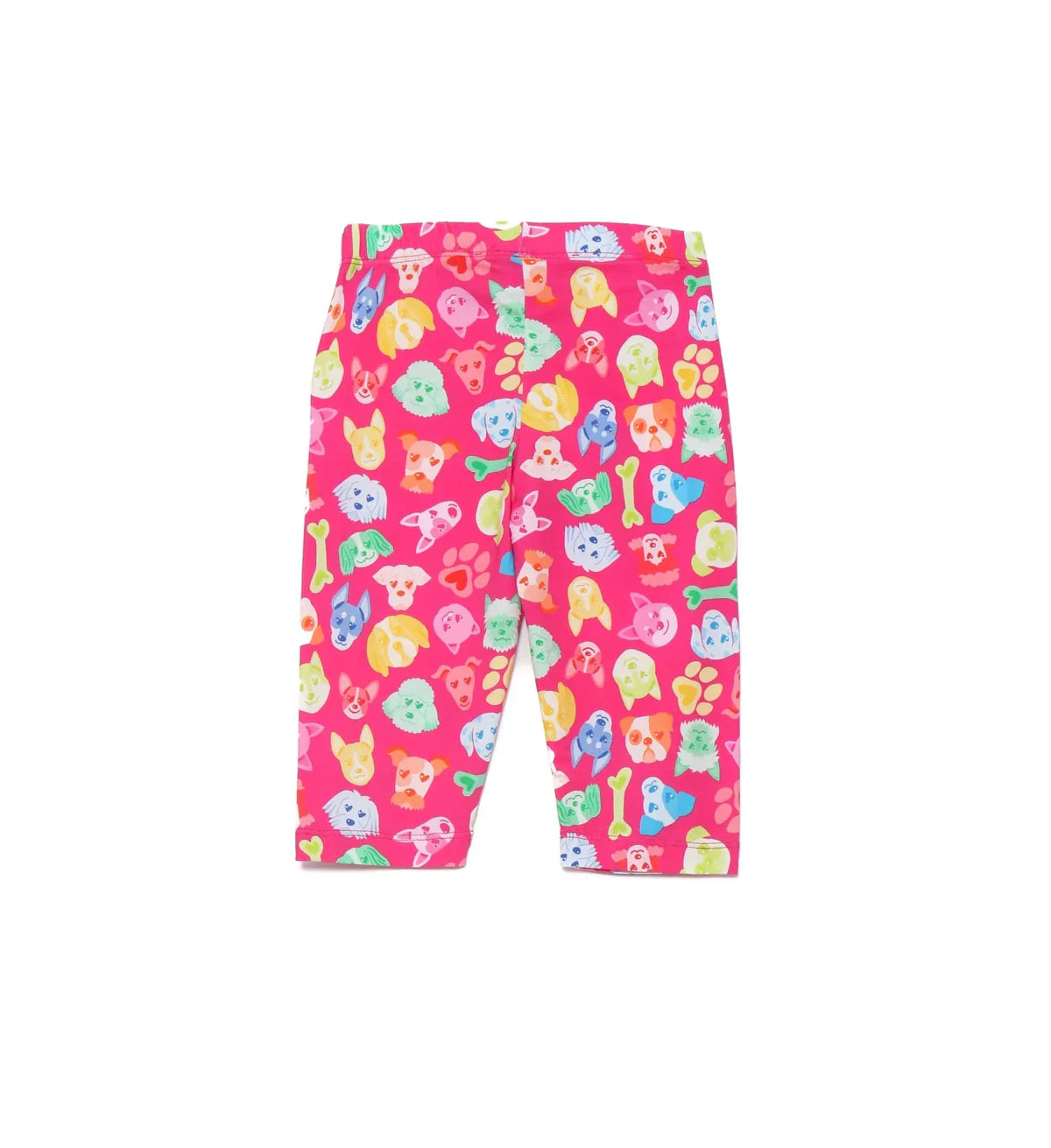 COMPLETO CON MAGLIETTA BIANCA CON GATTINO ROSA E LEGGINGS A FANTASIA