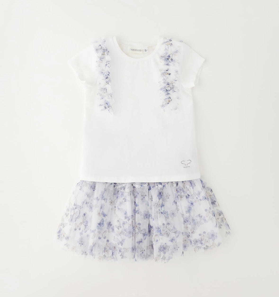 Completo bambina a fiori