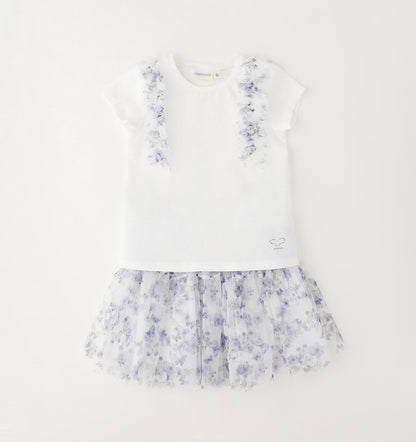 Completo bambina a fiori