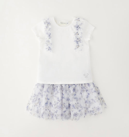 Completo bambina a fiori