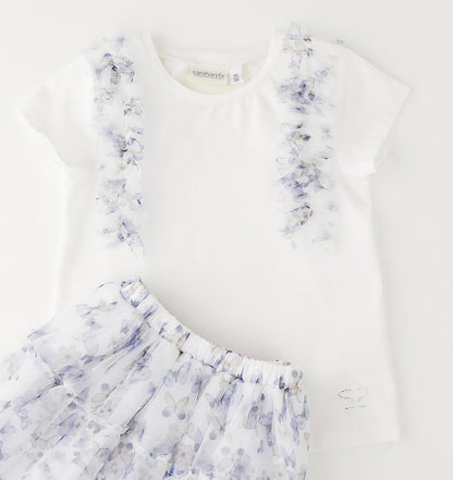 Completo bambina a fiori