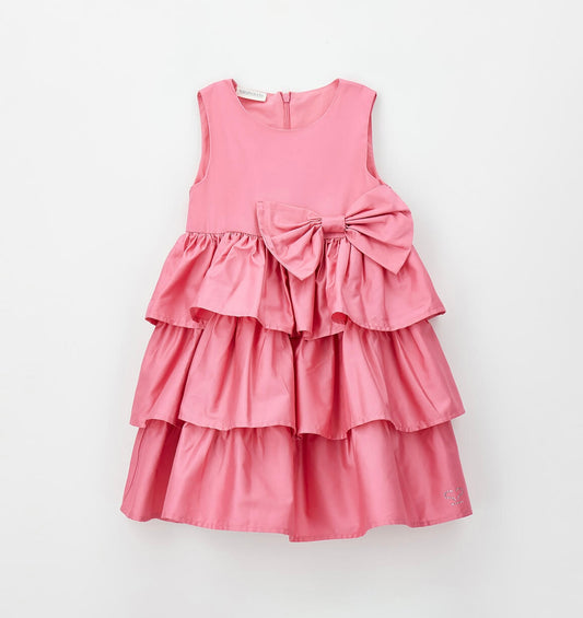 Vestito per bambina in cotone rosa
