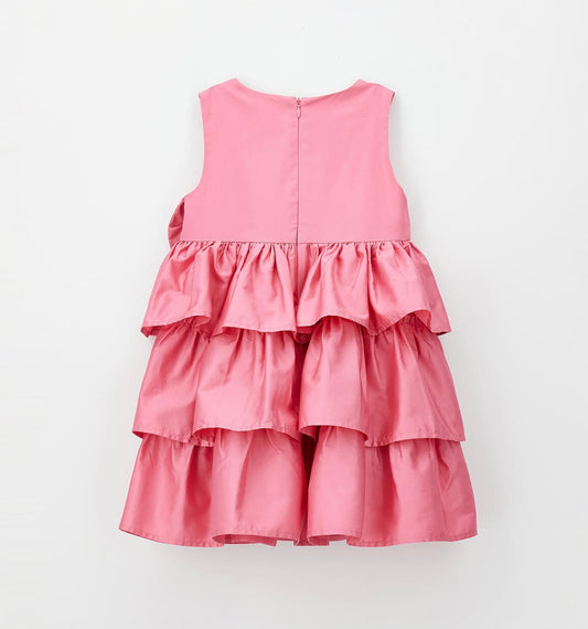 Vestito per bambina in cotone rosa