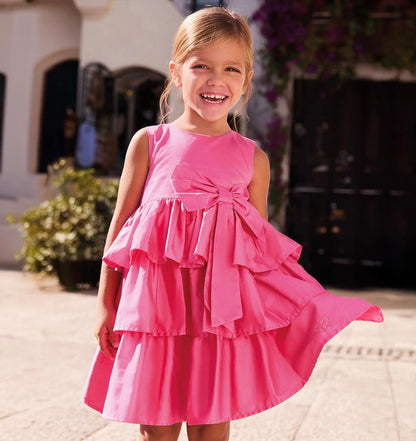 Vestito per bambina in cotone rosa