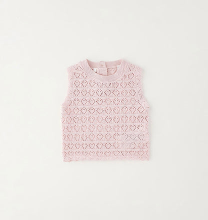 Gilet neonata rosa