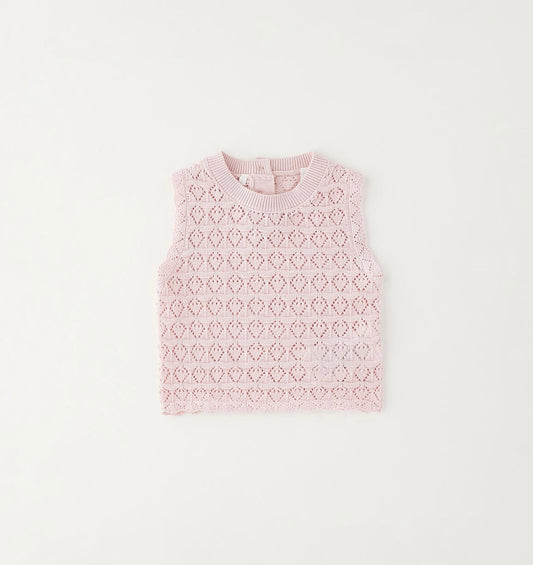 Gilet neonata rosa