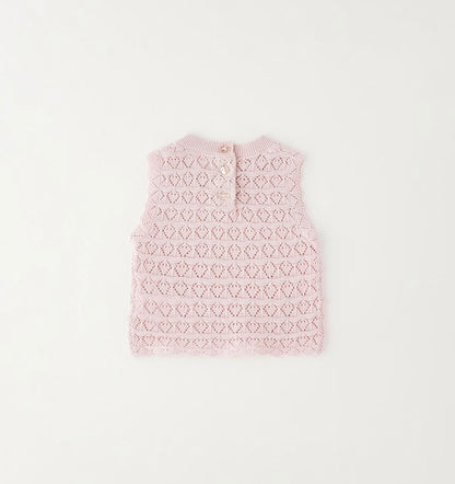 Gilet neonata rosa