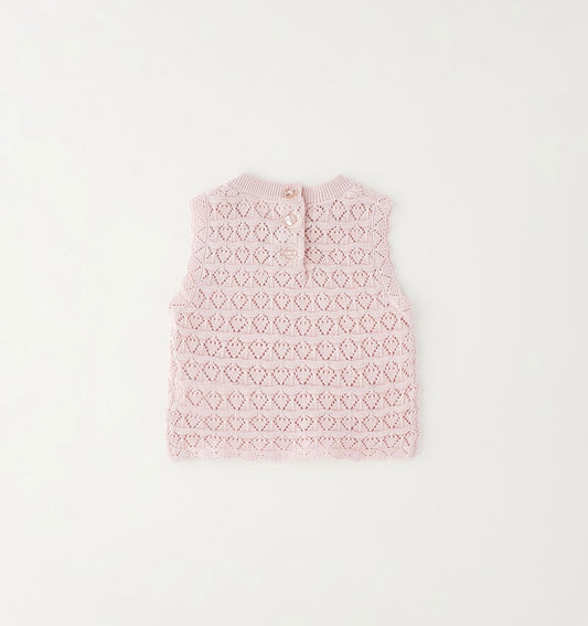 Gilet neonata rosa