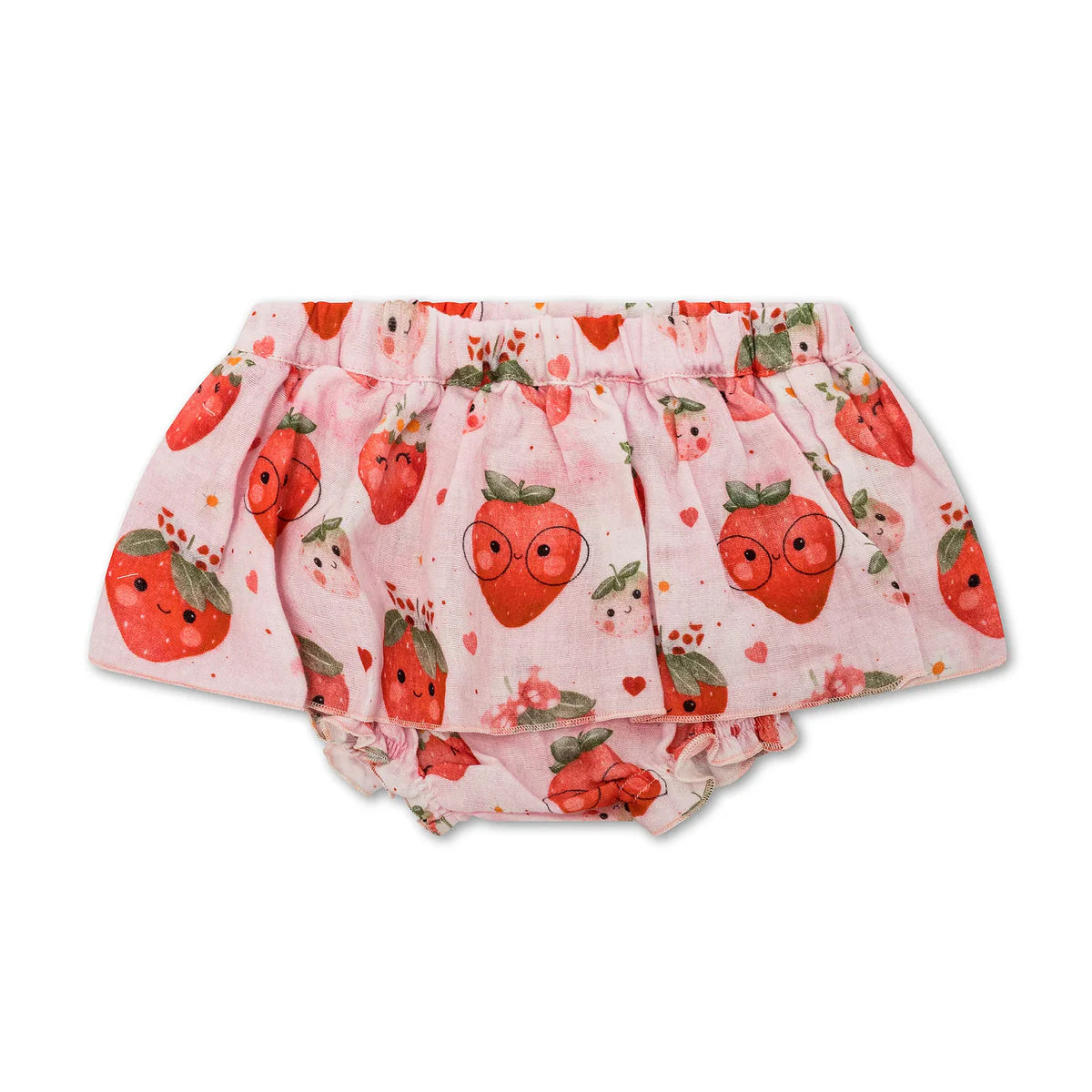 Completo con T-shirt e culottina fragolina
