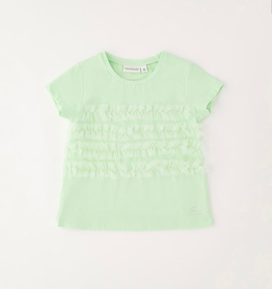 T-shirt con tulle verde