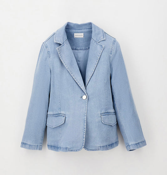 Giacca effetto denim