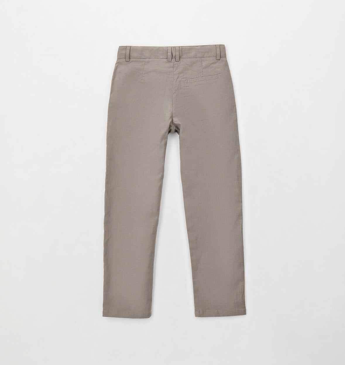 Pantaloni cerimonia in lino e cotone  fango