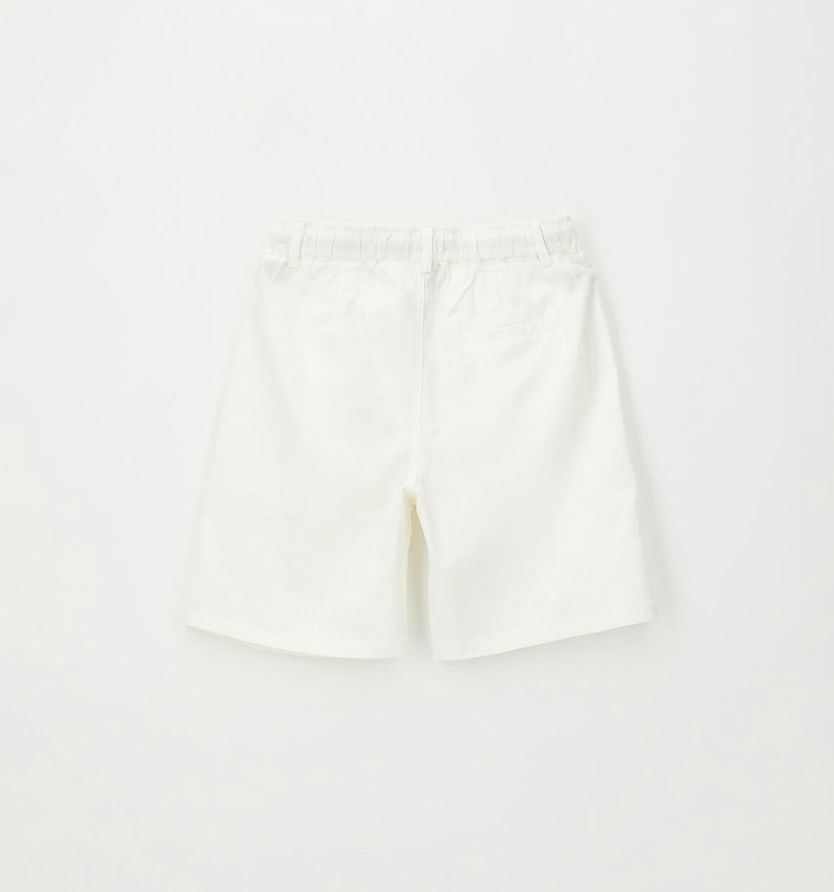 Pantalone corto in lino e cotone con coulisse in vita