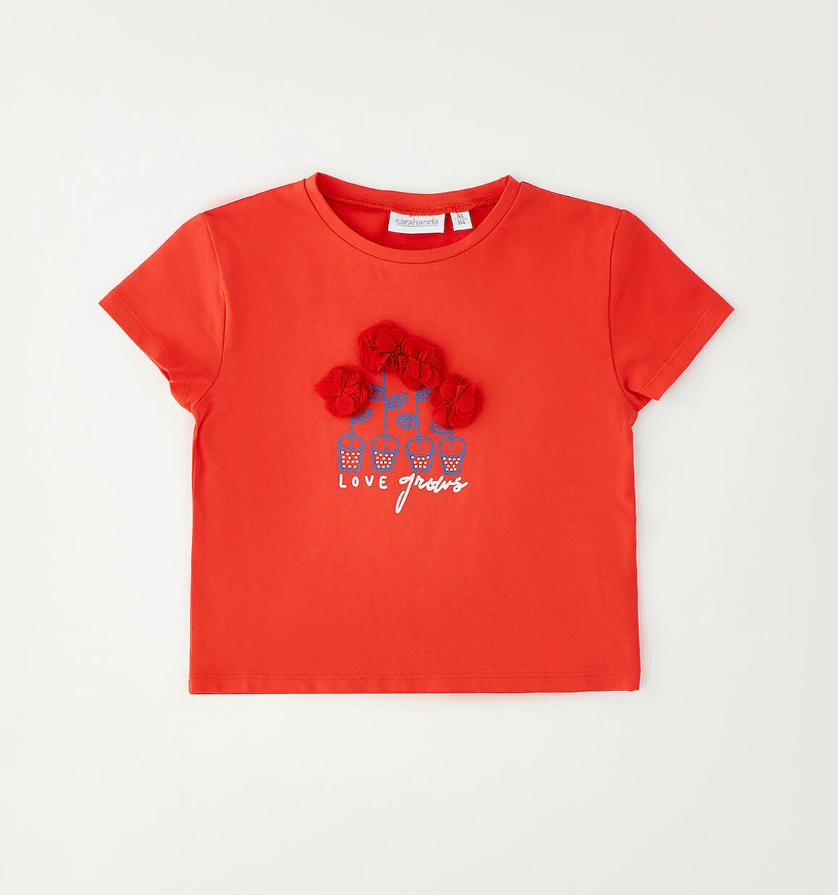 T-shirt bambina rossa In cotone