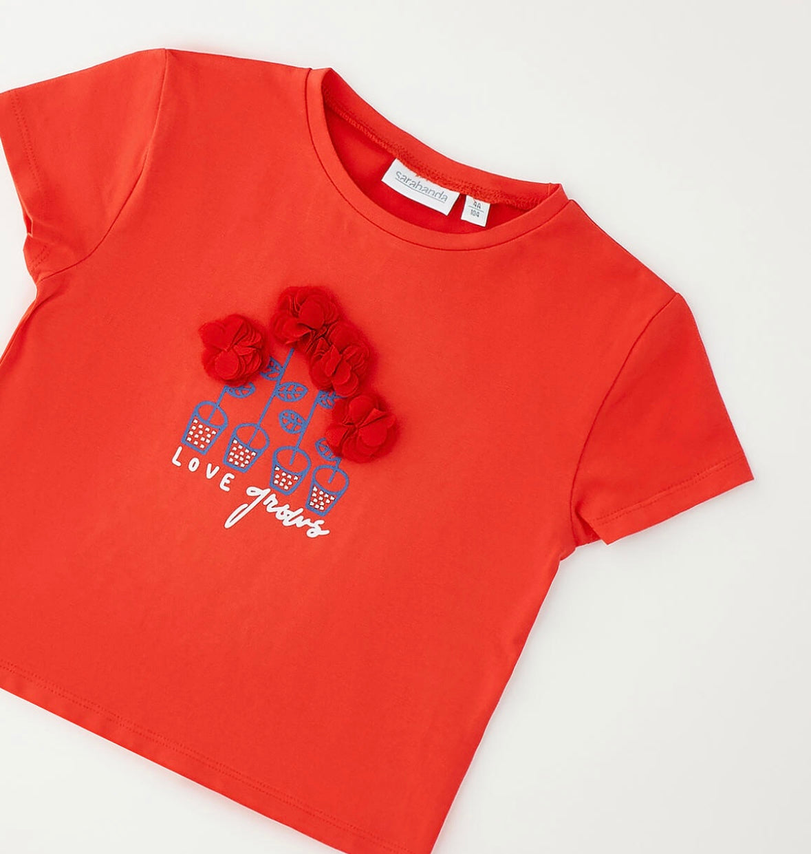 T-shirt bambina rossa In cotone