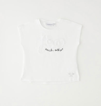 T-shirt in cotone modello svasato