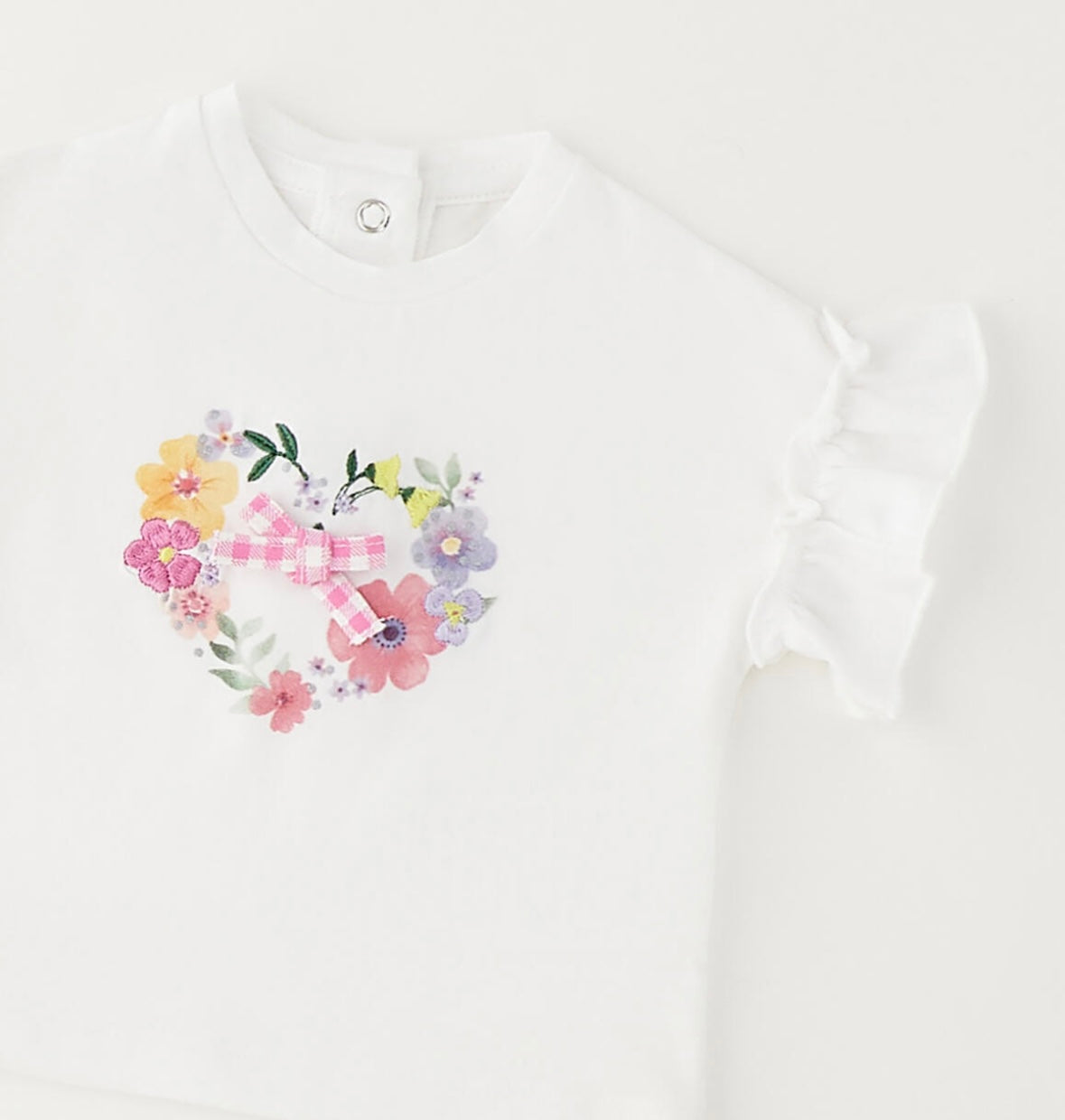 T-shirt neonata in cotone con stampa