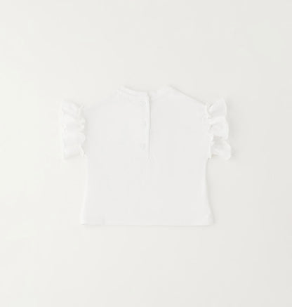 T-shirt neonata in cotone con stampa
