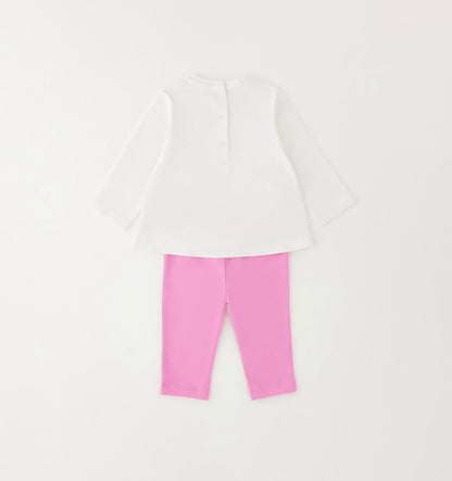 Completo neonata composto da t-shirt manica lunga e leggings