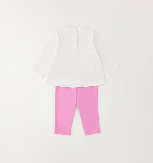Completo neonata composto da t-shirt manica lunga e leggings