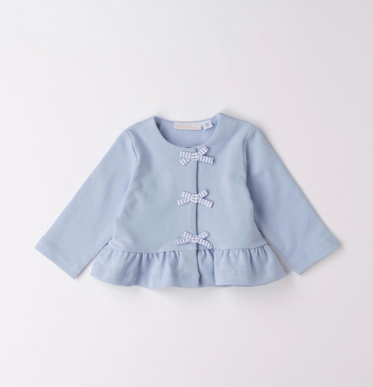 Cardigan per neonata azzurro