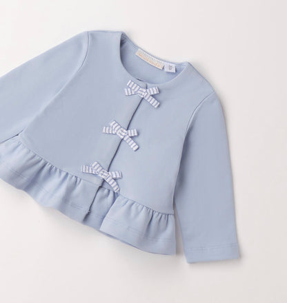 Cardigan per neonata azzurro