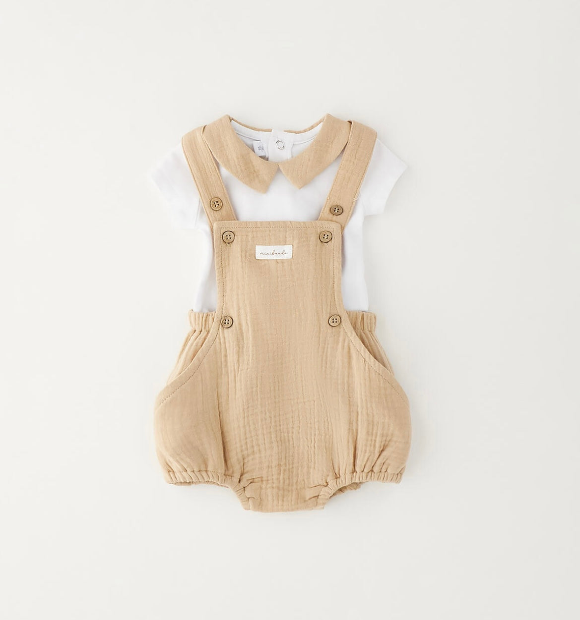 Completo neonato composto da body e salopette