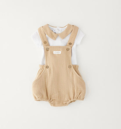 Completo neonato composto da body e salopette