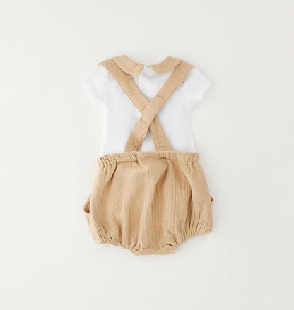 Completo neonato composto da body e salopette
