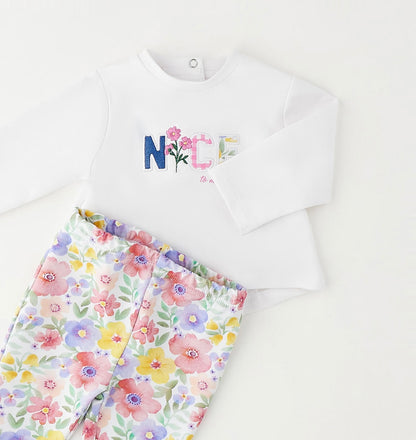 Completo manica lunga neonata composto da felpa e leggings