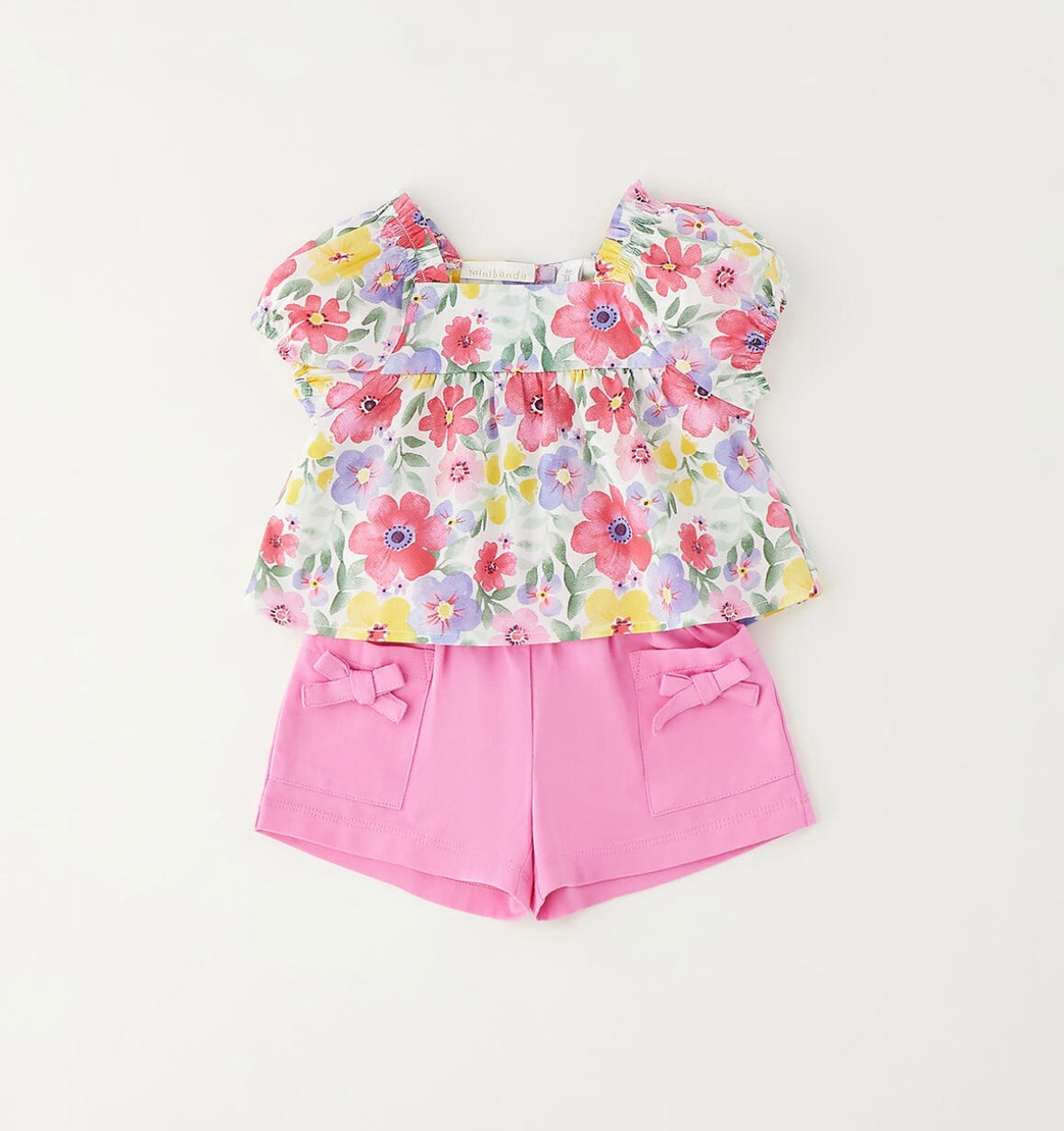 Completo estivo neonata composto da camicia e short