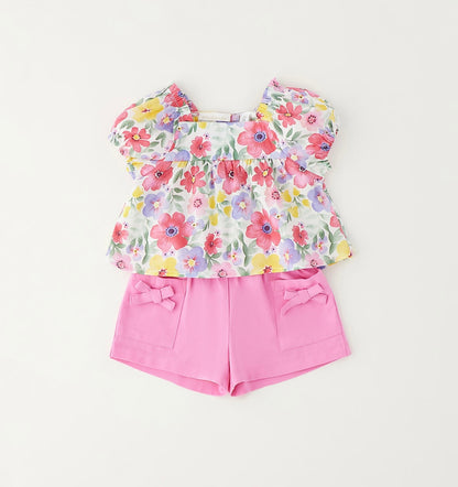 Completo estivo neonata composto da camicia e short