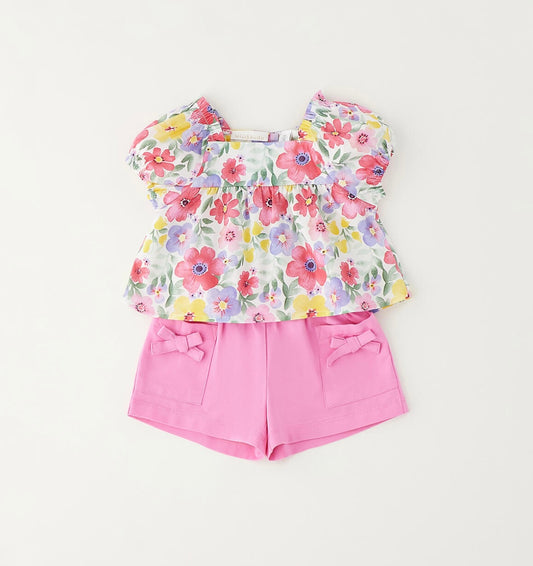Completo estivo neonata composto da camicia e short