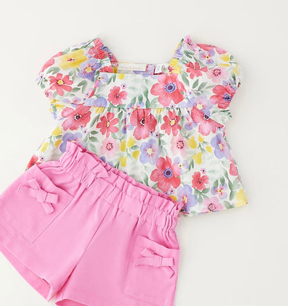 Completo estivo neonata composto da camicia e short