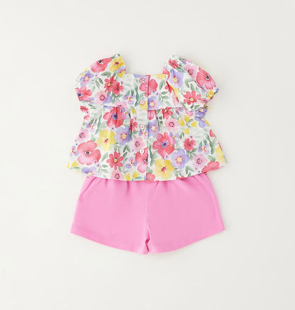 Completo estivo neonata composto da camicia e short