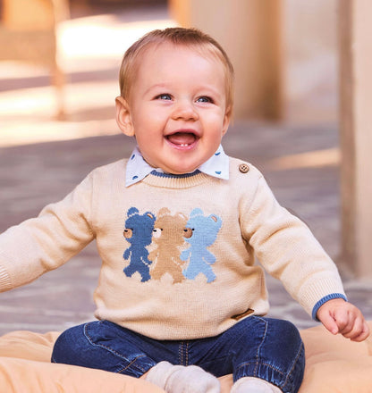 Maglioncino neonato con orsetti