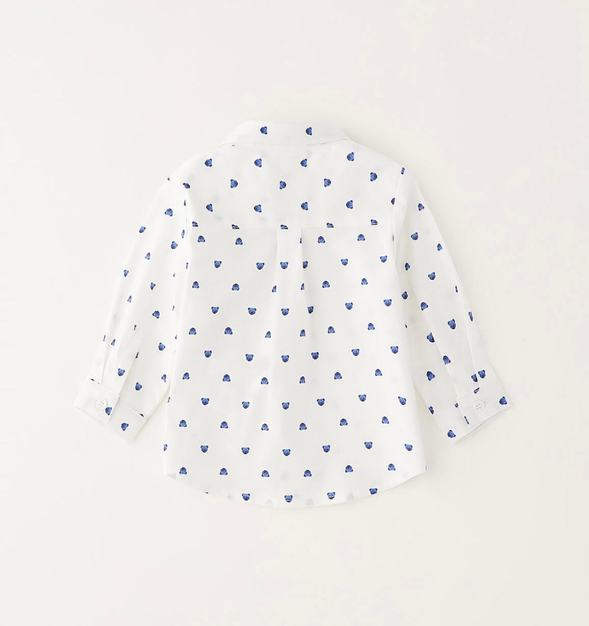 Camicia bianca con stampa orsetti blu