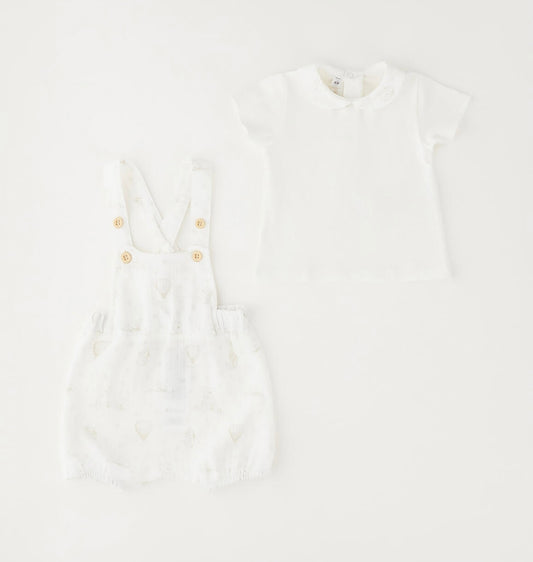 Completo unisex composto da t-shirt e salopette
