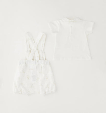 Completo unisex composto da t-shirt e salopette