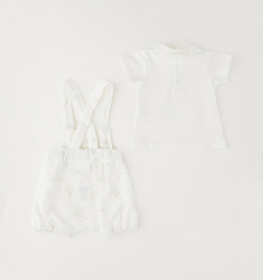 Completo unisex composto da t-shirt e salopette