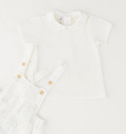 Completo unisex composto da t-shirt e salopette