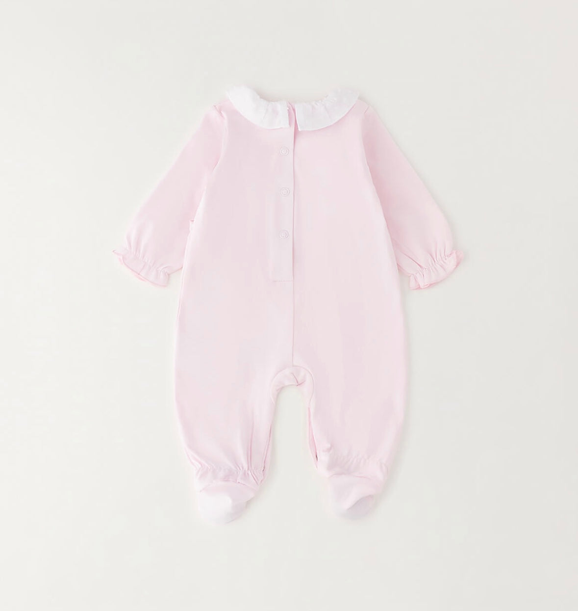 Tutina intera con piede neonata di colore rosa