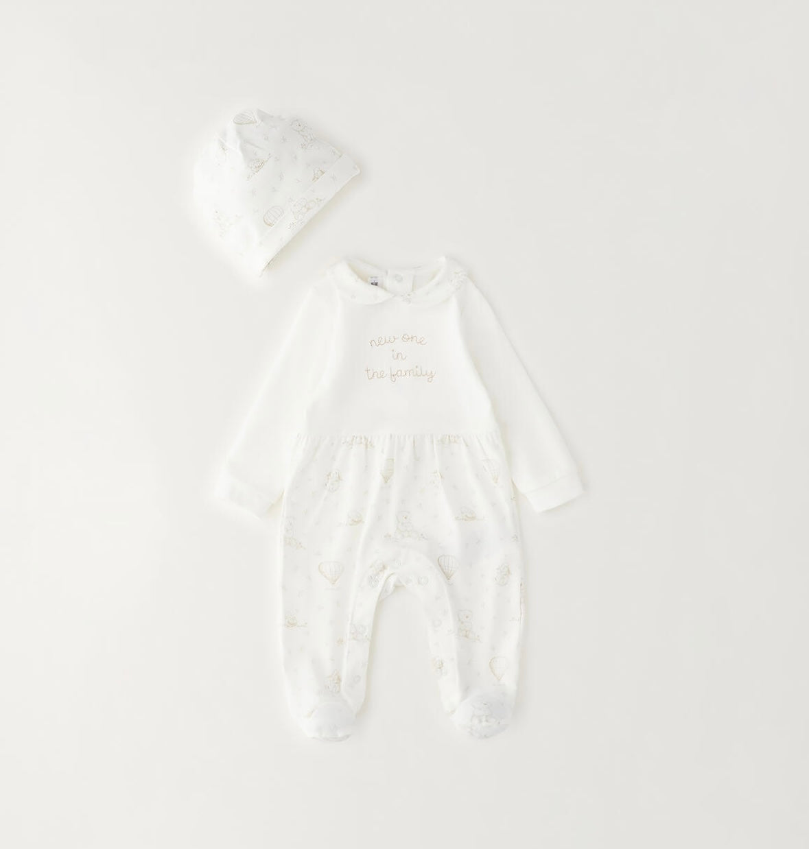 Tutina intera con piedi unisex e cappellino