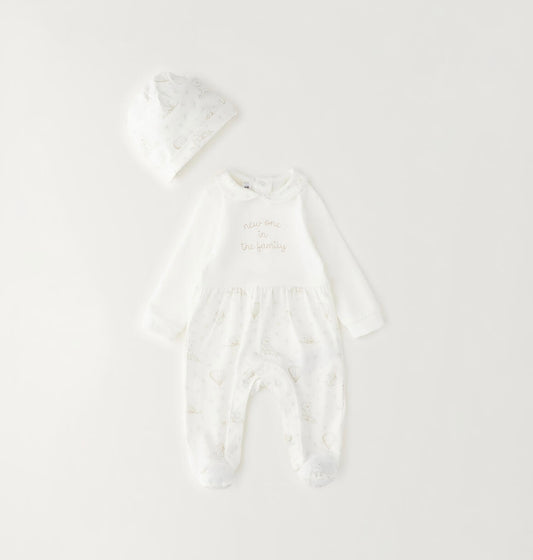 Tutina intera con piedi unisex e cappellino