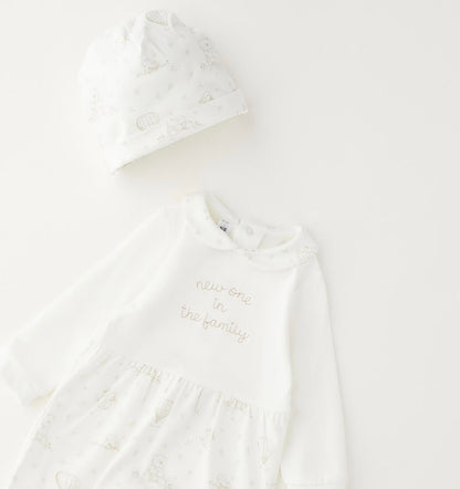 Tutina intera con piedi unisex e cappellino