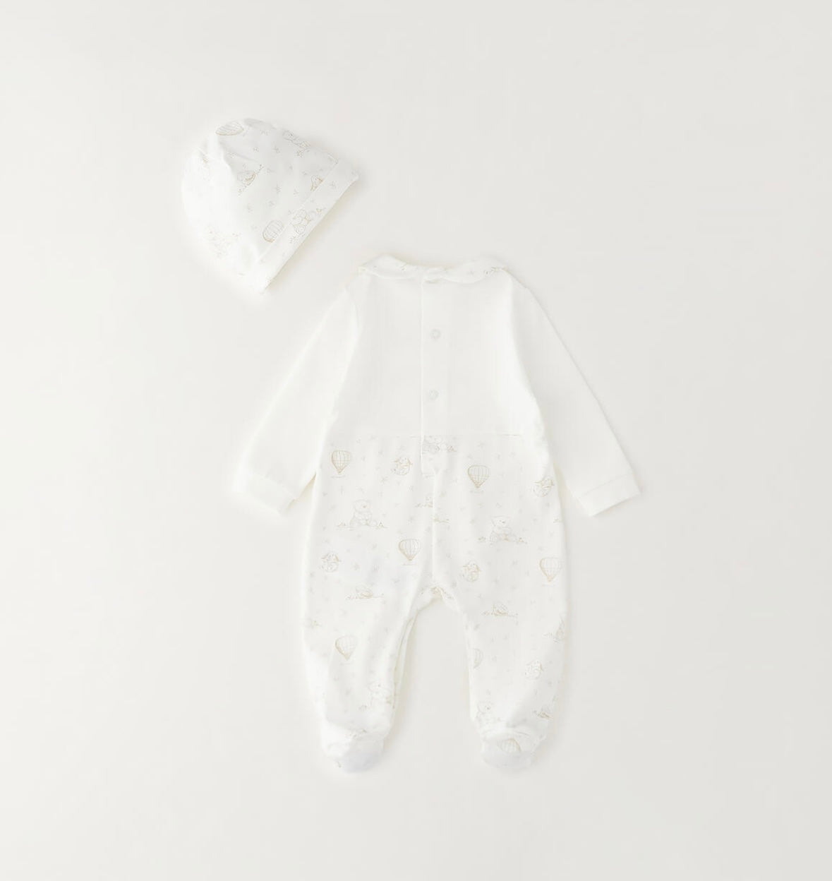 Tutina intera con piedi unisex e cappellino