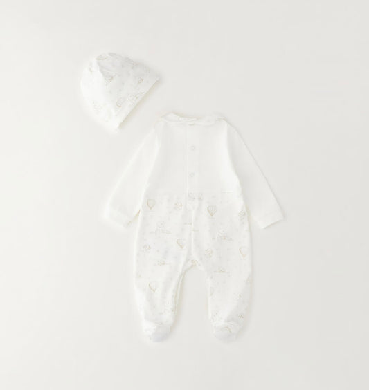 Tutina intera con piedi unisex e cappellino