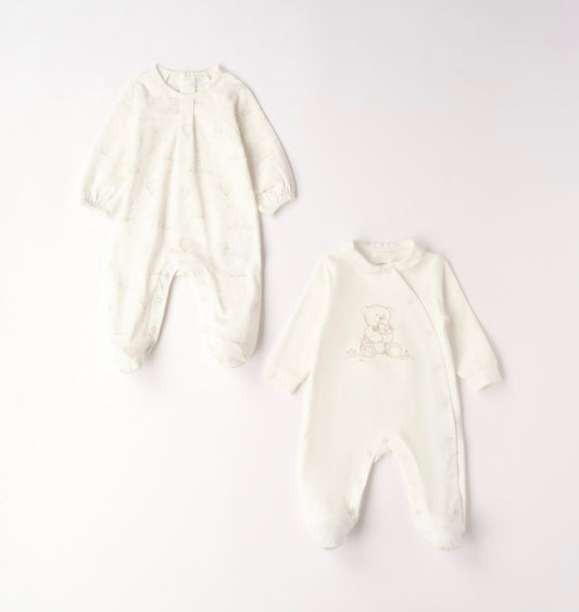 Set Tutine neonato in panna-ecrù