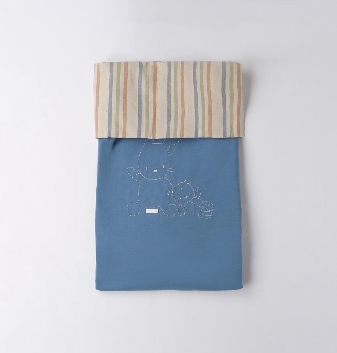 Copertina neonato in cotone con ricamo